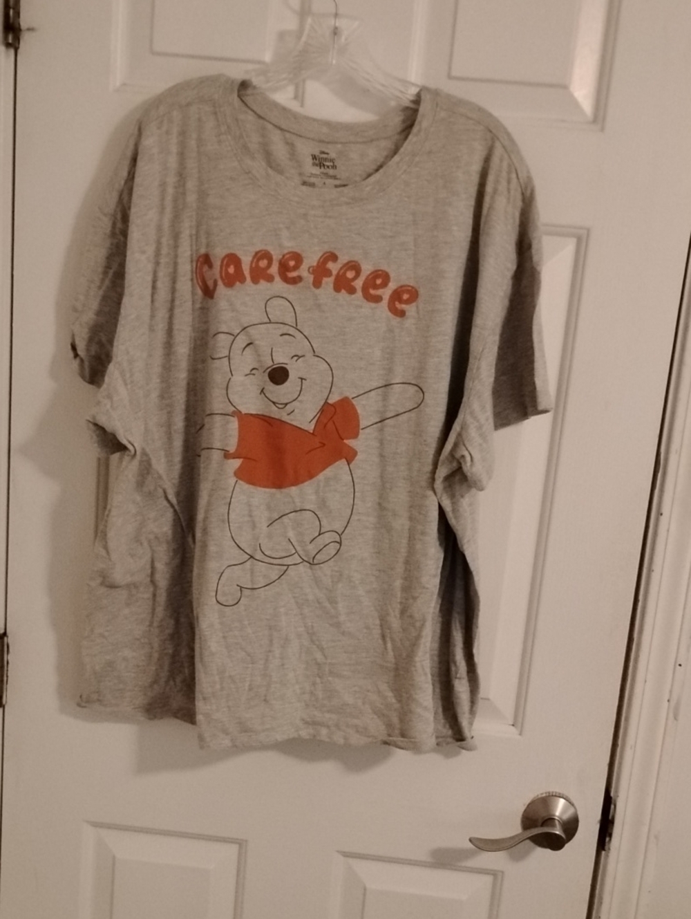 torrid Gray Winnie the Pooh 'Carefree' Graphic Tee with Red Accent